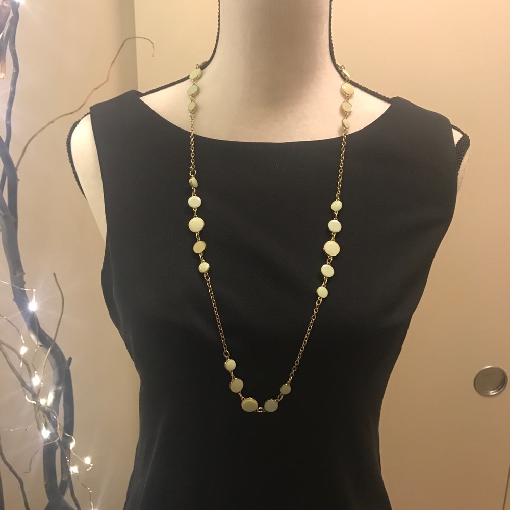 Essential 10” gold and pastel green necklace
